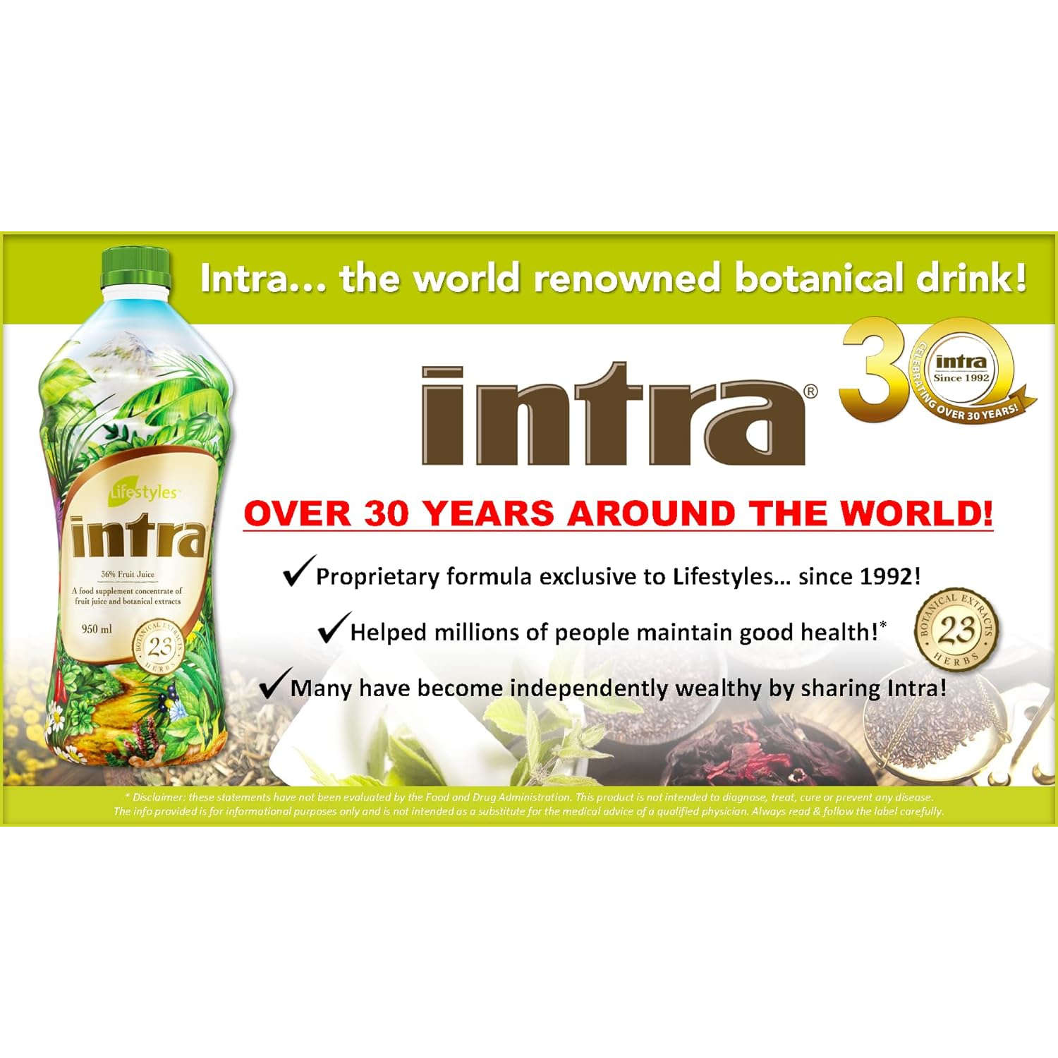 Intra Herbal Juice Drink - Immune Booster and Body Detox